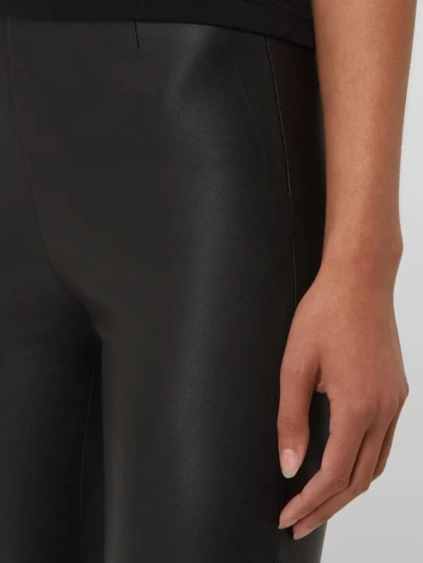 YOUNG POETS SOCIETY Skinny Fit Lederhose Mit Nahtreißverschluss – Schwarz 4