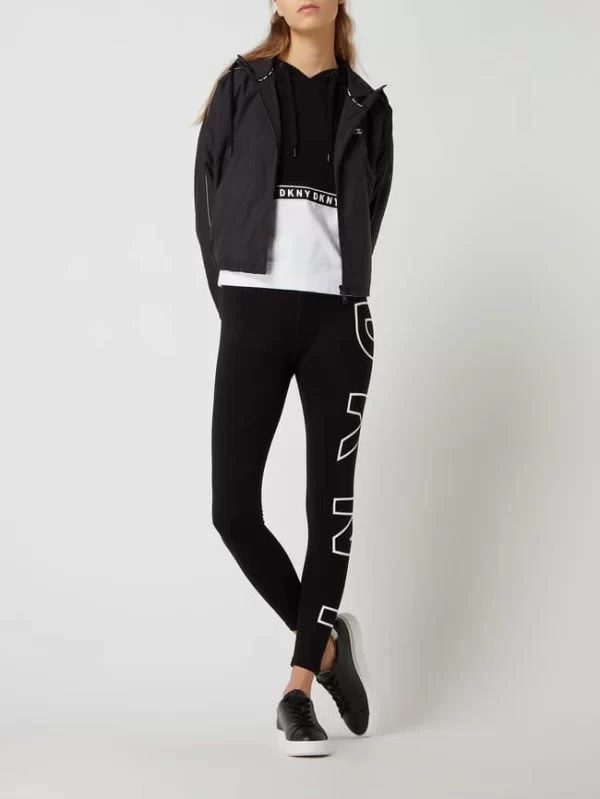 DKNY PERFORMANCE High Waist Sportleggings Mit Logo-Print – Weiß 1