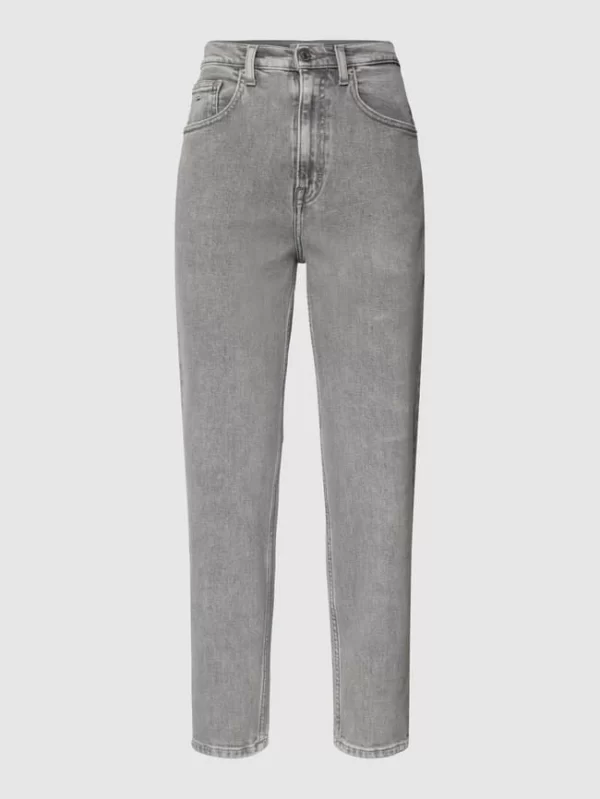 Tommy Jeans Tapered Fit Jeans Mit Stretch-Anteil Modell ‘Mom Jean’ – Hellgrau 3