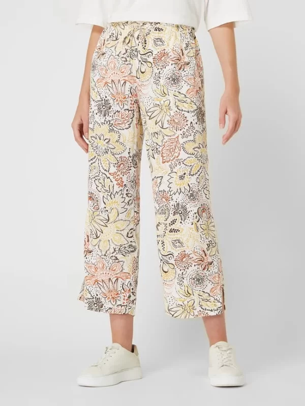Gerry Weber Edition Culotte Aus Viskose Mit Floralem Muster – Ecru 5