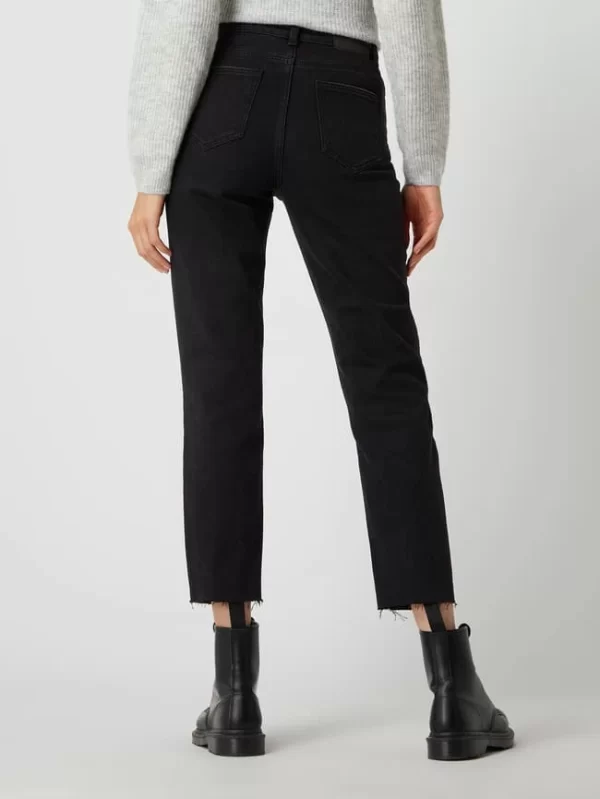 Vero Moda Straight Fit Cropped Jeans Mit Viskose-Anteil Modell ‘Brenda’ – Schwarz 6