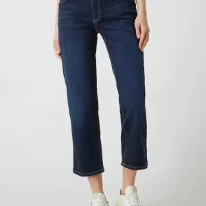 BETTY & CO WHITE Cropped Jeans Mit Kontrastnähten – Dunkelblau 13