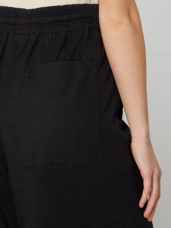 Drykorn Leinenculotte Mit Elastischem Bund Modell ‚Catch‘ – Schwarz 4