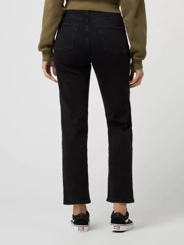 NA-KD Straight Fit High Waist Jeans Mit Stretch-Anteil – Schwarz 6