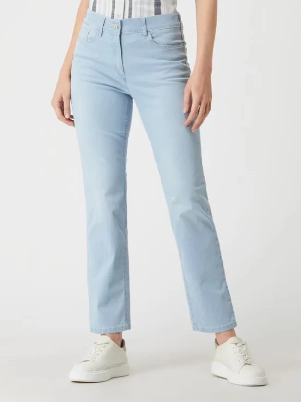 Zerres Straight Fit Jeans Mit Stretch-Anteil Modell ‘Greta’ – Hellblau 5