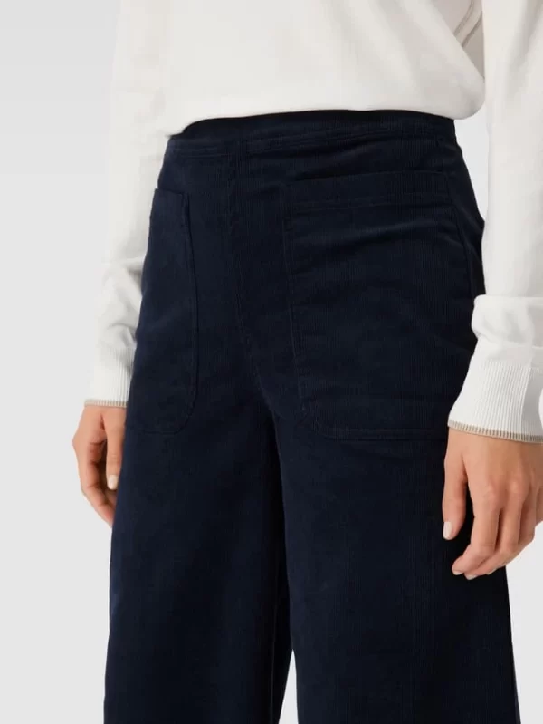 ICHI Culotte In Cord-Optik – Marineblau 4