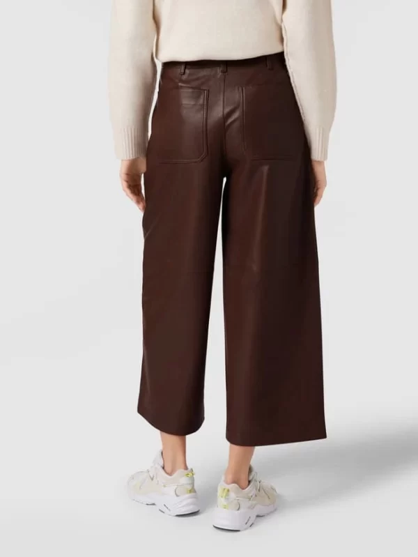 Weekend Max Mara Culotte Aus Leder Modell ‚Gong‘ – Cognac 6