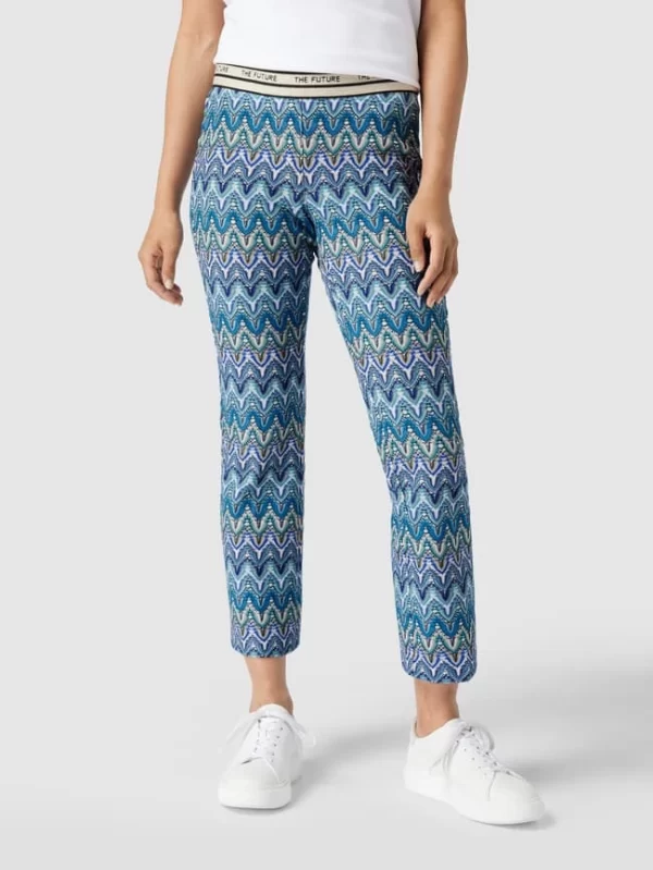 Cambio Hose Mit Allover-Muster – Blau 5