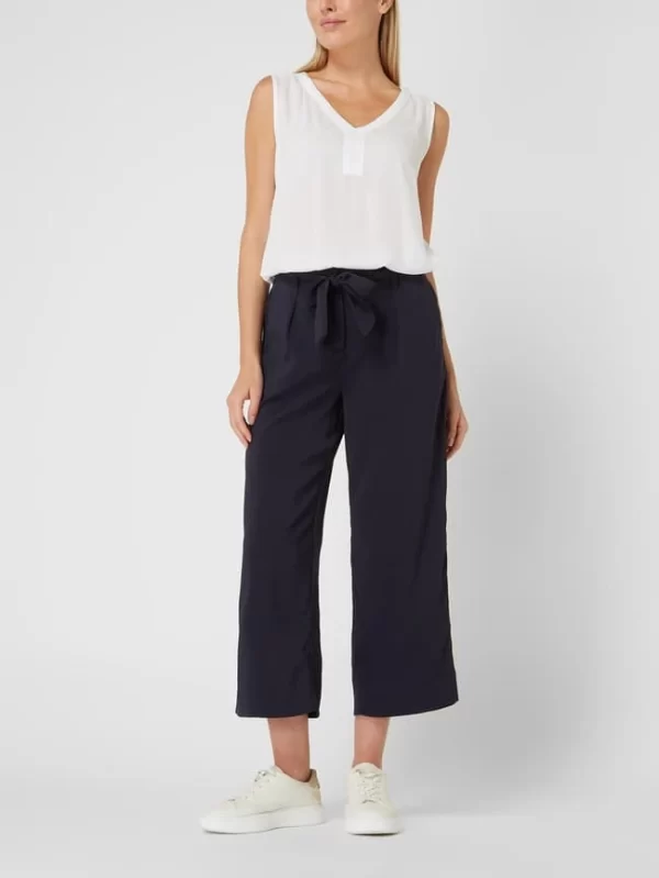 Saint Tropez Culotte Mit Bundfalten Modell ‚Andrea‘ – Marineblau 1