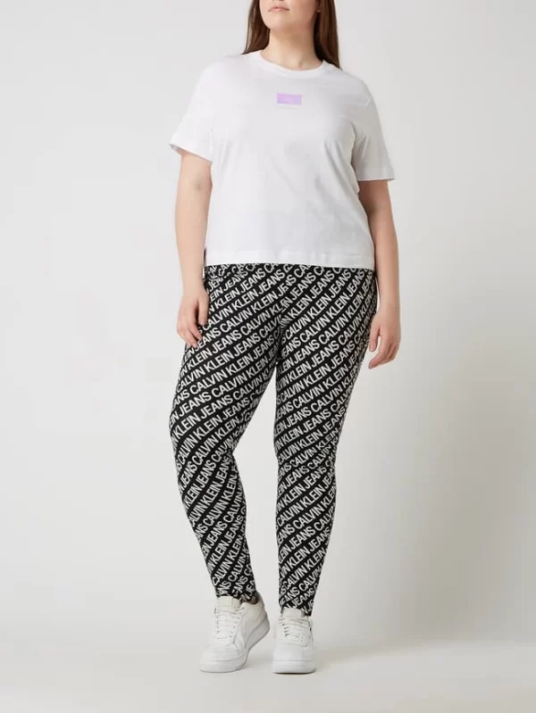 Calvin Klein Jeans Plus PLUS SIZE Leggings Mit Logo-Muster – Schwarz 1