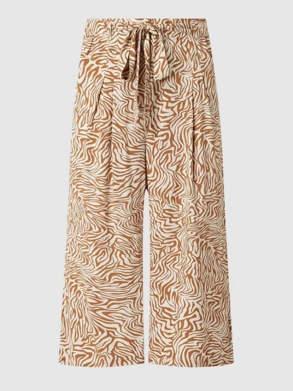 Broadway NYC Culotte Mit Allover-Muster – Hellbraun 3