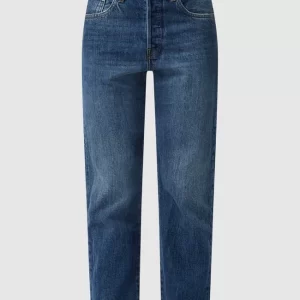 Mango Straight Fit High Waist Jeans Aus Baumwolle Modell ‘Havana’ – Blau 9