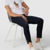 Cambio Mid Rise Jeans Im Straight Fit Mit Label-Patch – Dunkelblau 17