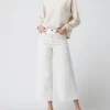 Q/S Designed By High Rise Culotte Aus Denim – Ecru 17