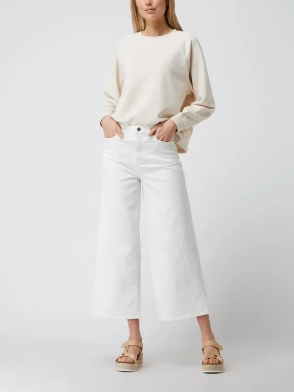 Q/S Designed By High Rise Culotte Aus Denim – Ecru 1