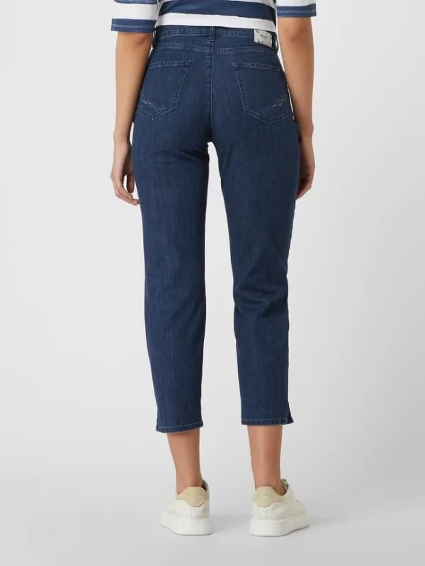 Brax Feminin Fit Cropped Jeans Mit Stretch-Anteil Modell ‘Caro’ – Dunkelblau 6
