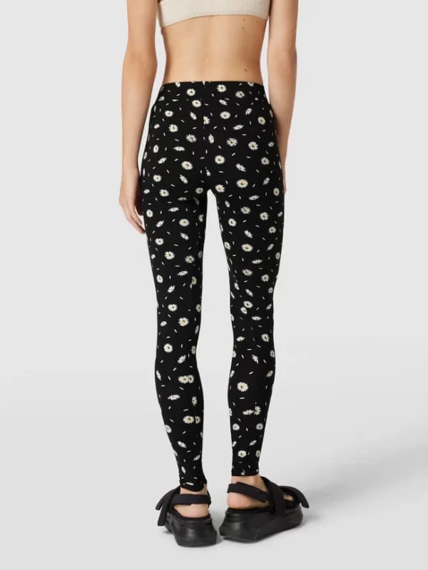 URBAN CLASSICS Leggings Mir Floralem Muster – Schwarz 6