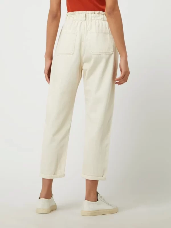 Mango Cropped High Waist Jeans Aus Baumwolle Modell ‘Slouchy’ – Offwhite 6