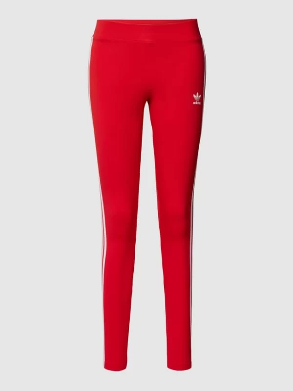 Adidas Originals Leggings Mit Kontraststreifen – Rot 3