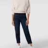Cambio Mid Rise Jeans Im Straight Fit Mit Label-Patch – Blau 17