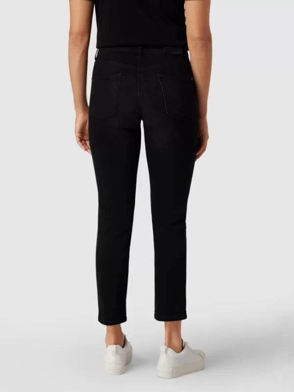 Cambio Low Rise Jeans Im Straight Fit Mit Label-Applikation – Schwarz 6
