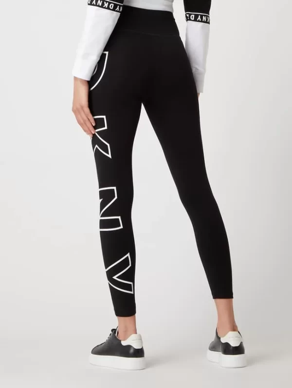 DKNY PERFORMANCE High Waist Sportleggings Mit Logo-Print – Weiß 6
