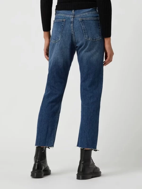 Mango Straight Fit High Waist Jeans Aus Baumwolle Modell ‘Havana’ – Blau 6