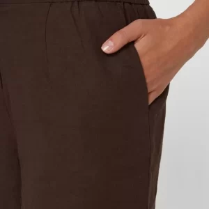 Redraft Culotte Aus Leinen-Viskose-Mix – Dunkelbraun 11