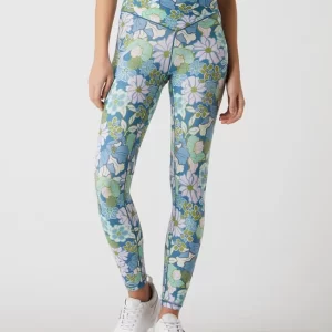 Aerie Sportleggings Mit Floralem Muster – Hellblau 13