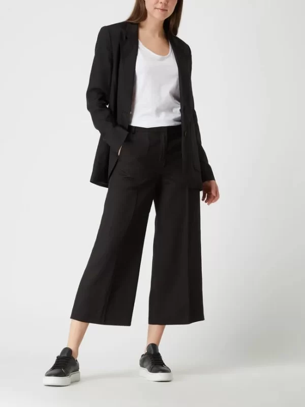 Taifun Culotte Aus Lyocell-Leinen-Mix – Schwarz 1