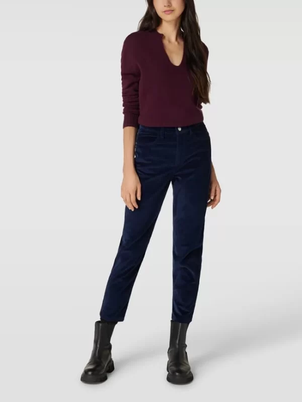 Rich & Royal Cordhose Mit Stretch-Anteil – Marineblau 1