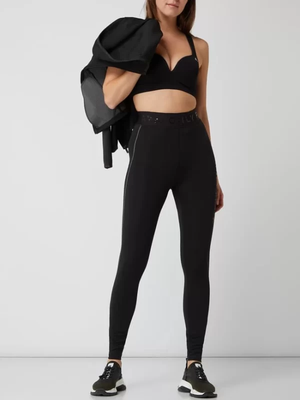 Only Play Sportleggings Mit Logo-Bund – Schwarz 1