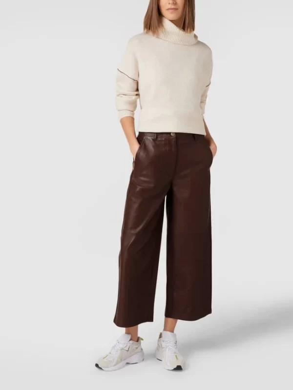 Weekend Max Mara Culotte Aus Leder Modell ‚Gong‘ – Cognac 1