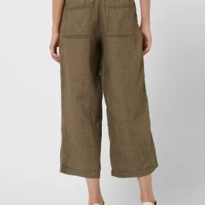S.Oliver RED LABEL Culotte Aus Leinen – Khaki 15