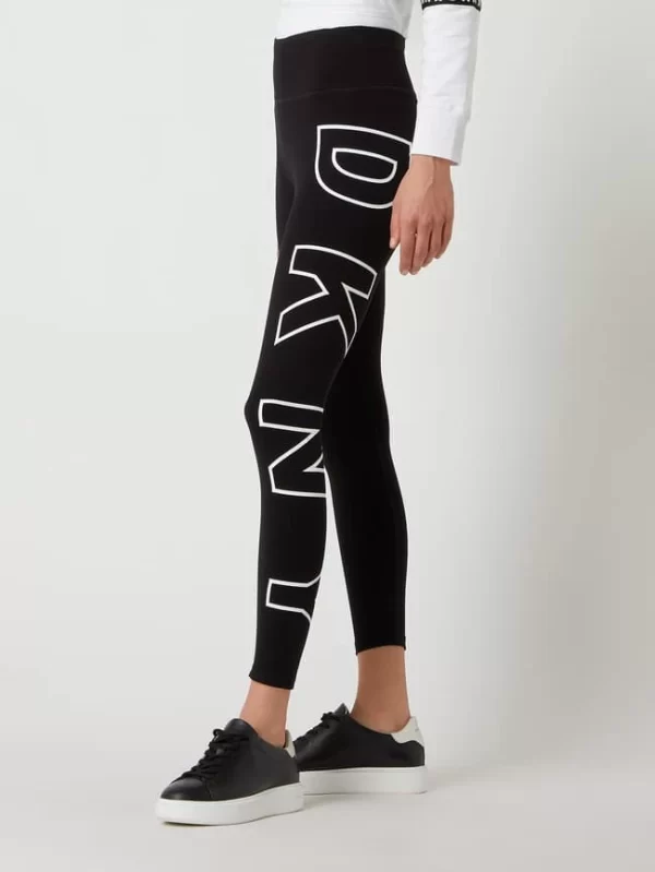 DKNY PERFORMANCE High Waist Sportleggings Mit Logo-Print – Weiß 7