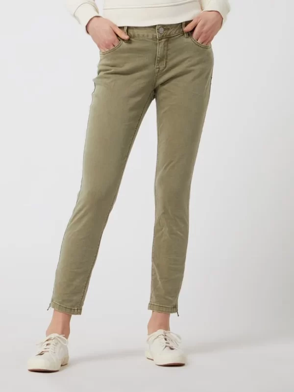 Buena Vista Slim Fit Jeans Mit Label-Applikation – Olivgrün 5