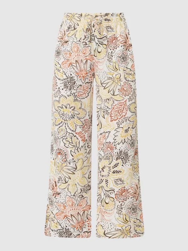 Gerry Weber Edition Culotte Aus Viskose Mit Floralem Muster – Ecru 3