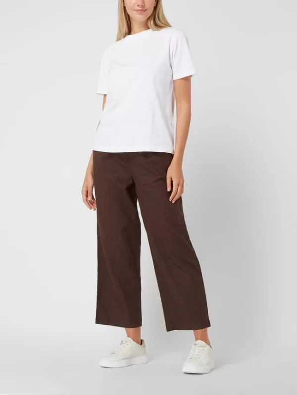 Redraft Culotte Aus Leinen-Viskose-Mix – Dunkelbraun 1
