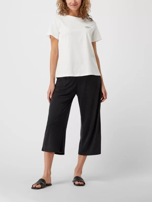 Vila Culotte Aus Modalmischung – Schwarz 1