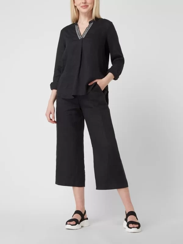 Emily Van Den Bergh Culotte Aus Leinen – Schwarz 1