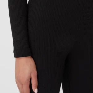 Mango Flared Leggings Mit Rippenstruktur – Schwarz 11