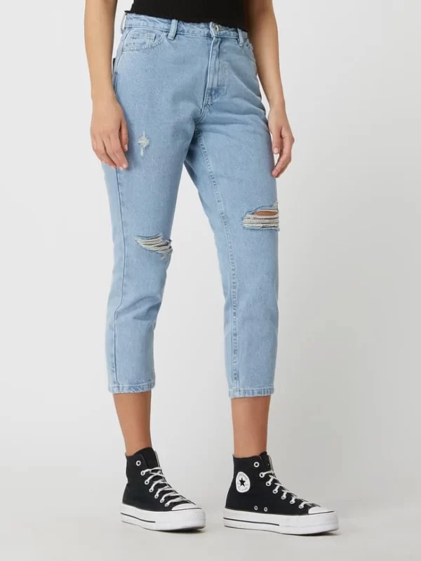 Only Mom Fit Jeans Aus Baumwolle Modell ‘Jagger’ – Hellblau 5