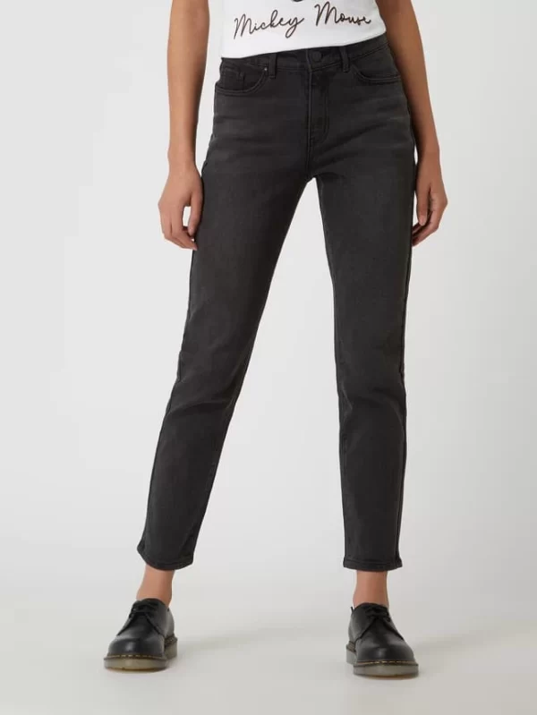 Vila Straight Fit Jeans Mit Stretch-Anteil Modell ‘Stray’ – Schwarz 5