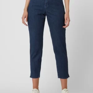 Brax Feminin Fit Cropped Jeans Mit Stretch-Anteil Modell ‘Caro’ – Dunkelblau 13