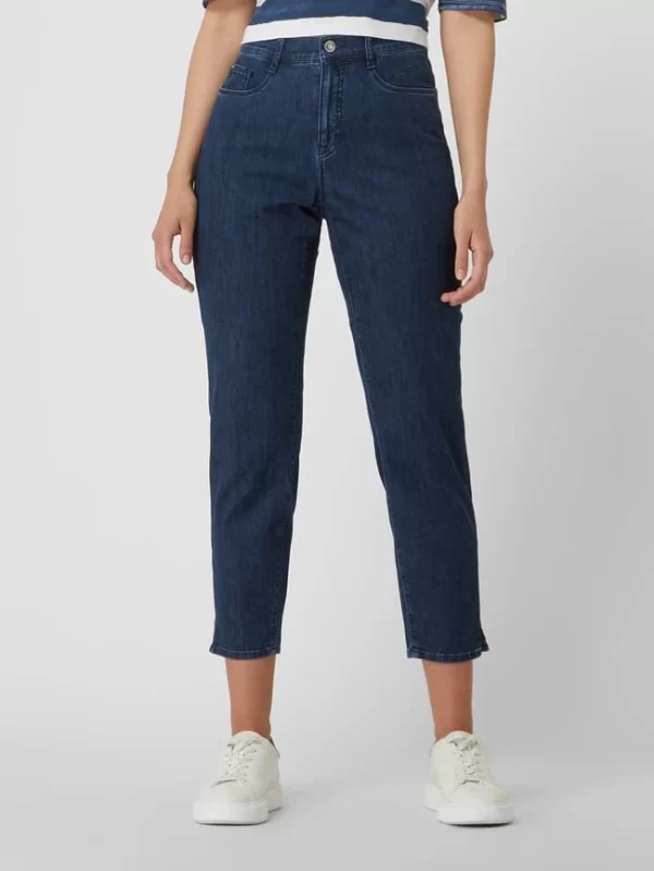 Brax Feminin Fit Cropped Jeans Mit Stretch-Anteil Modell ‘Caro’ – Dunkelblau 5