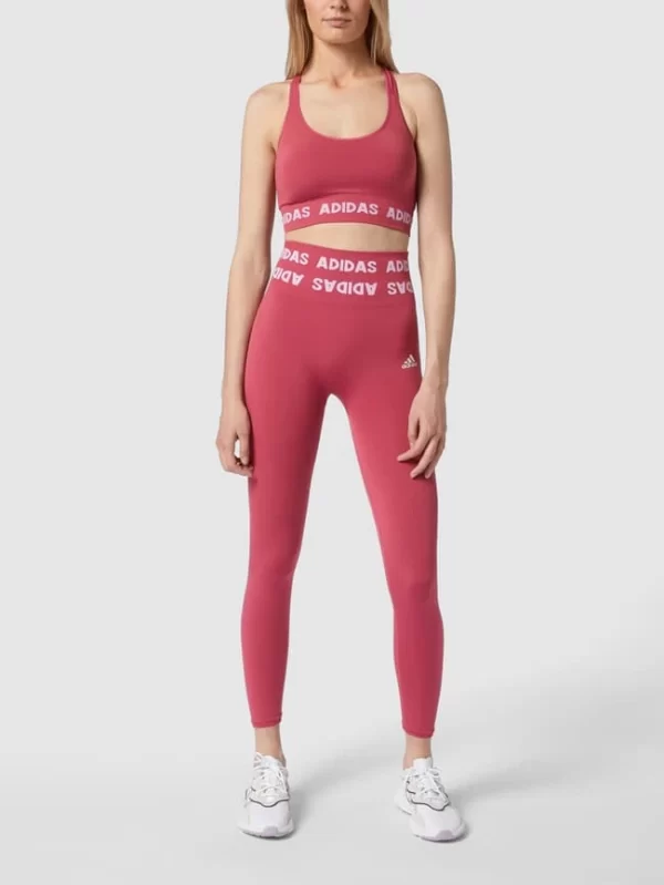 ADIDAS SPORTSWEAR Leggings Mit Label-Print – Bordeaux Rot 1