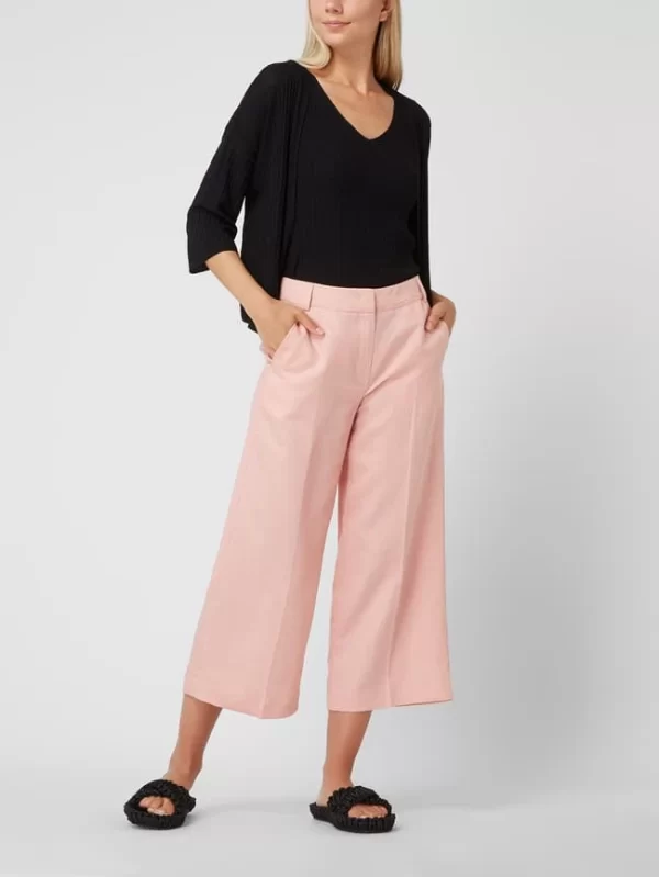 Taifun Culotte Aus Lyocell-Leinen-Mix – Hellrosa 1