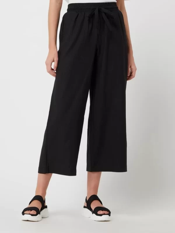 Soyaconcept Culotte Aus Leinen-Viskose-Mix – Schwarz 5