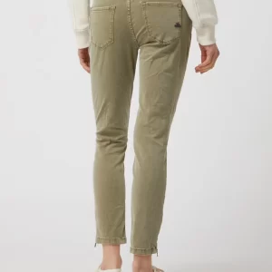 Buena Vista Slim Fit Jeans Mit Label-Applikation – Olivgrün 15