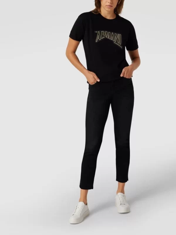 Cambio Low Rise Jeans Im Straight Fit Mit Label-Applikation – Schwarz 1